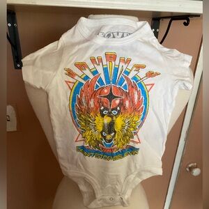 Rowdy Sprout Journey Dont Stop Believing Onesie White 6-12 months